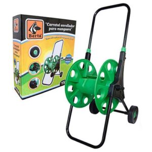 Enrollador p/mang. caño aluminio c/ruedas 60 mts. para mang. 1/2"