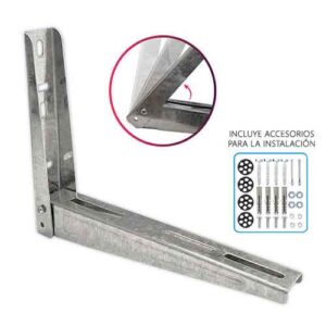 Mensula rebatible p/ aire acond. 4500 fr. galvanizada c/ accesorios (par)