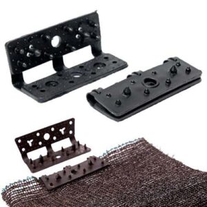 Broche para media sombra PVC grande negro