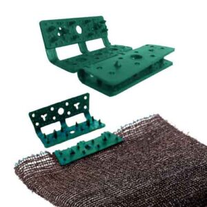 Broche para media sombra PVC grande verde