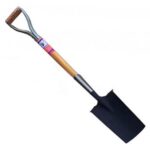 Pala de punta estampada mango corto de madera