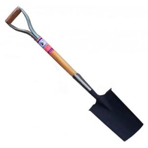 Pala de punta estampada mango corto de madera