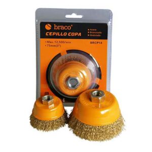 Cepillo copa bronceado ondulado 60 mm