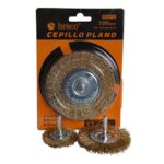 Cepillo plano c/vastago bronceado 75 mm