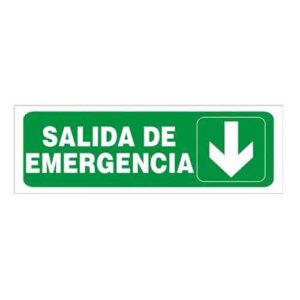 Cartel salida de emergencia 15 x 40
