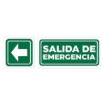 Cartel salida de emergencia izquierda 15 x 40