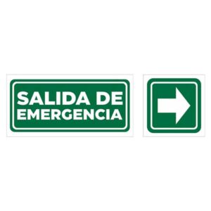 Cartel salida de emergencia derecha 15 x 40