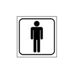 Cartel baño hombre 10 x 15