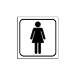 Cartel baño mujeres 10 x 15