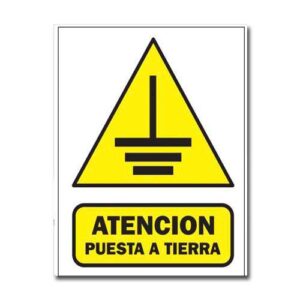Cartel puesta a tierra 20 x 15