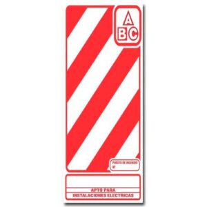 Cartel puesto matafuego 27 x 90