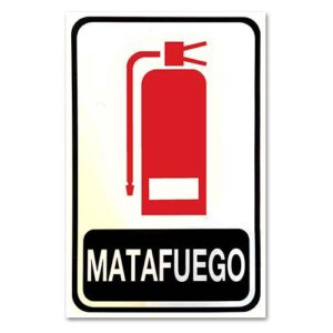 Cartel puesto matafuego 20 x 30
