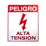 Cartel peligro alta tension 22 X 26