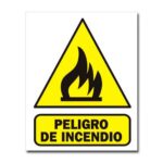 Cartel peligro de incendio 22 X 26