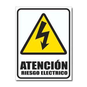 Cartel riesgo elecrico 22 X 26