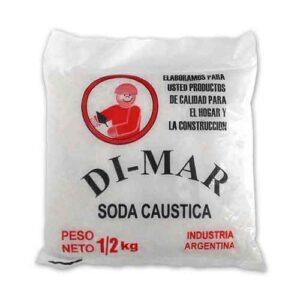 Soda caustica perlada 28 % en bolsa (x 1/2 kg.)