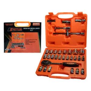 Juego bocallaves en caja enc. 1/2 x 32 piezas