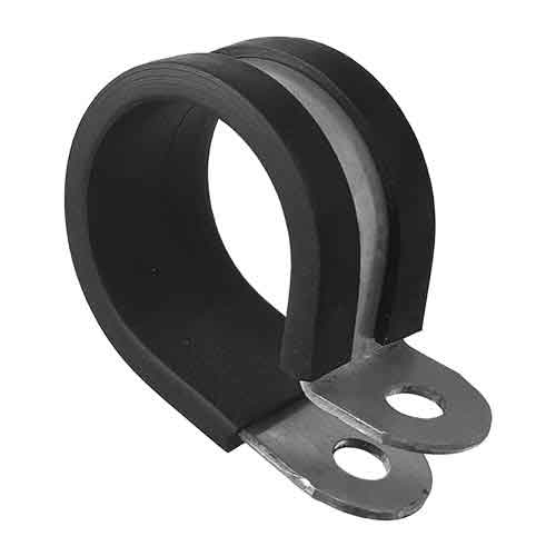 Abrazadera de aluminio c/goma 19 mm.