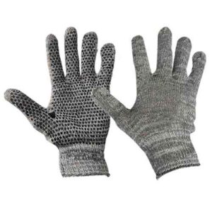 Guante moteado gris 3 hilos (par)