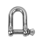 Grillete recto de acero 1/4"