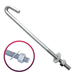 Gancho tira tejidos galvanizado - 3/8" x 10"