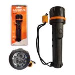 Linterna de goma 3 leds 2 pilas "AA" mod. 6243