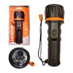 Linterna de goma 3 leds 2 pilas "D" mod. 6253