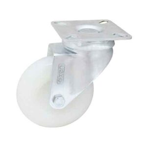 Rueda nylon max 100 mm base girat. (c/ rodillo)