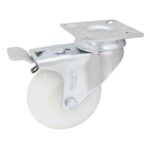 Rueda nylon max 50 mm base girat. y freno (c/ buje)