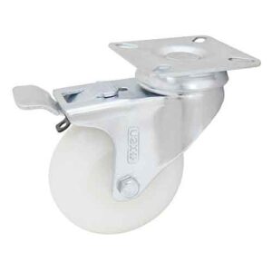 Rueda nylon max 50 mm base girat. y freno (c/ buje)