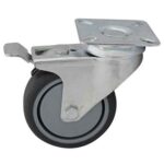 Rueda TPR / PP c/ rulem 50 mm base girat y freno (c/ ruleman)