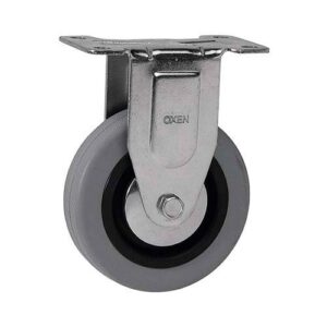 Rueda PVC / PP 75 mm base fija  (c/ buje)