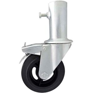 Rueda andamio fund. y goma 160 mm horq. chapa c/ freno (rodillo)