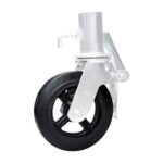 Rueda andamio fund. y goma 160 mm horq. reforz. c/ freno (rodillo)