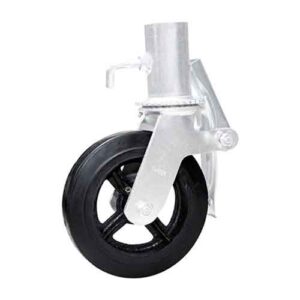 Rueda andamio fund. y goma 160 mm horq. reforz. c/ freno (rodillo)