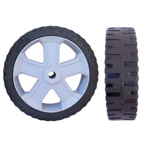 Rueda cesped. PP / banda PVC 110 mm eje 10 mm Max