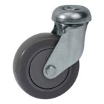 Rueda TPR p/ chango 100 mm base agujero girat. (c/ ruleman)