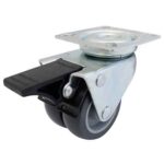 Rueda doble TPR / PP 50 mm base girat y freno