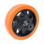 Rueda PU naranja 100 mm sola (c/ rodillo)