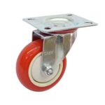 Rueda PU / PP 75 mm con ruleman base giratoria