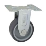 Rueda TPR / PP 75 mm base fija (c/ buje)