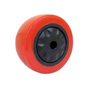 Rueda PVC rojo 125 mm sola (c/ ruleman)