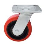 Rueda pu/pp 125 mm 2 rulemanes base giratoria