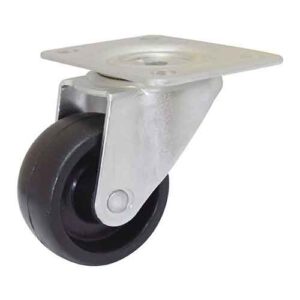 Rueda camera PP negro 48 mm base fija desplazada