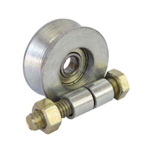 Rueda acero porton "V" 38 mm (ruleman)