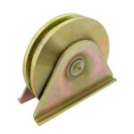 Rueda acero porton "U" 90 mm c/ soporte (ruleman)