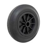 Rueda goma / PP 175 mm negro eje 3/4"