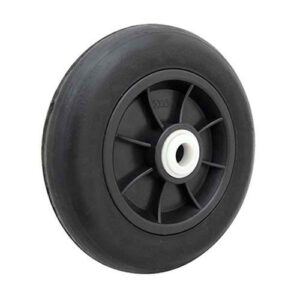 Rueda goma / PP negro 250 mm c/buje nylon 3/4" (buje nylon)