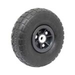 Rueda semi neum negra desplaz 3.50-4" buje 19 mm