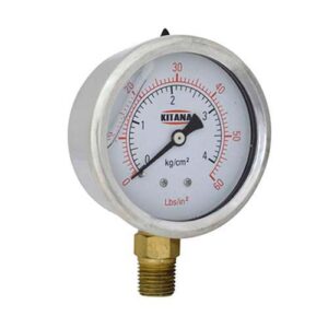 Manometro 63 mm c/ glicerina 10 kg = 150 lbs. rosca inf. 1/4"